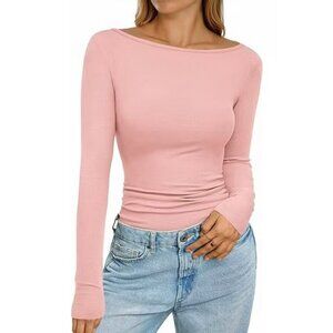 New PRETTYGARDEN Ruched Long Sleeve Top